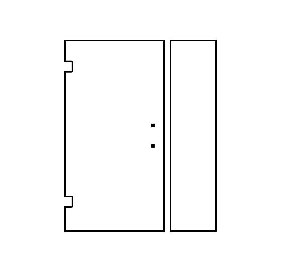 Shower Door Design Tool - Door/Panel Hinged Left